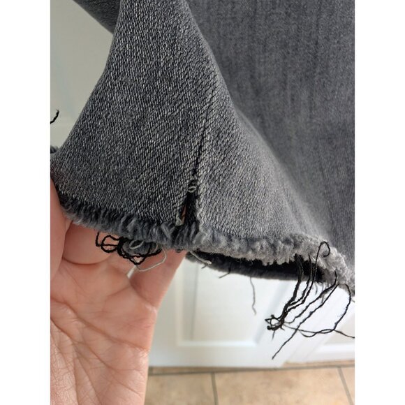 Mother Jeans The Pixie Dazzler Ankle Fray in Digging Up Dirt Gray Button Fly 28 - Picture 5 of 13